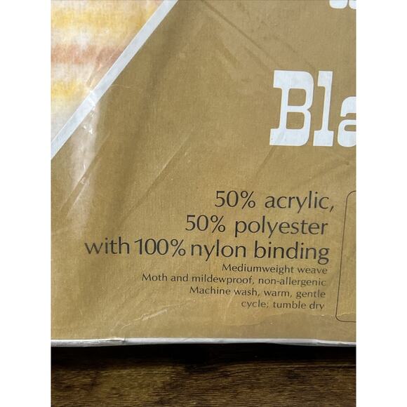 VTG NEW Sears Country Aire Year Round FULL Blanket ~ Autumn Spice/Gold Plaid - Picture 4 of 9